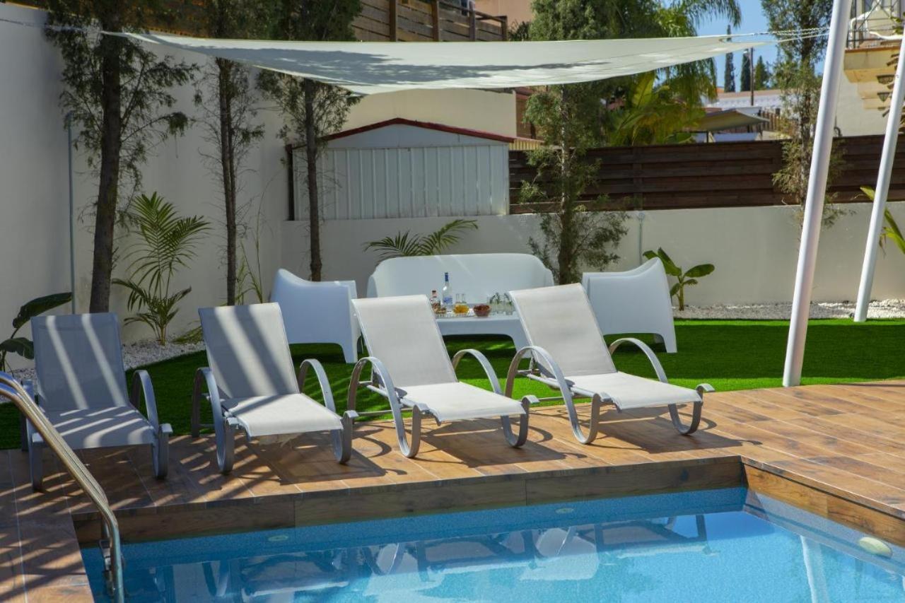 Tsokkos Family Villa - Pool Garden 2' Walk To Beach โปรทาราส ภายนอก รูปภาพ